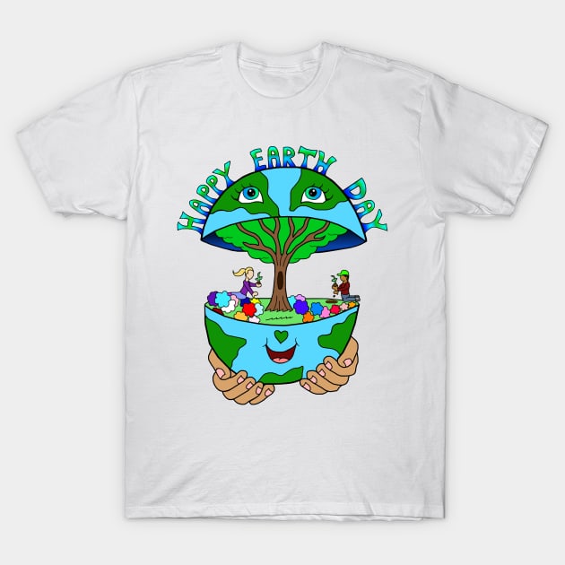 Happy Earth Day T-Shirt by Art by Deborah Camp